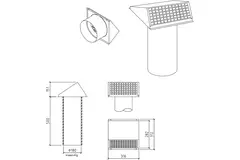 Thermoduct geveldoorvoer 180 mm