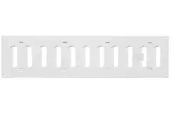 Metalen instelbaar rechthoekige sleuf rooster 400x100 wit - MR4010R - RAL9016