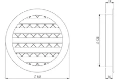 Aluminium rooster Ø125 bruin - MRA125B - RAL8016