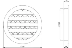 Aluminium rooster Ø160 wit - MRA160W - RAL9016
