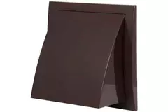 Gevelrooster met terugslagklep 190x190 mm diameter 150 mm bruin - ND15FVB