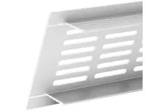 Plintrooster aluminium - wit L=500mm x H=80mm - RA850