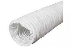 PVC 125 mm flexibele witte slang - 6 m