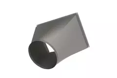 Rond op rechthoekig verloop B=1000 mm x H=500 mm