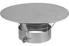 Regenkap met gaas diameter 130 mm I316L (D0,5)