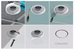 Ergovent instucbaar frameloos ventilatieventiel rond 125 mm