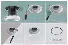 Ergovent instucbaar frameloos ventilatieventiel rond 125 mm