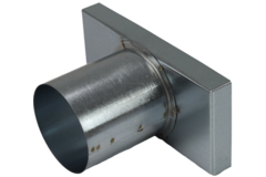 Deksel 220x80 mm met aansluiting diameter 80 mm tbv instortkanaal