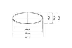 Wavin Ventiza kanaal 5 m PVC ovaal 195x80 mm S/S