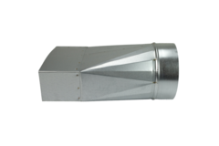 Verloopstuk 220x80 mm naar diameter 125 mm tbv instortkanaal