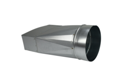 Verloopstuk 220x80 mm naar diameter 160 mm tbv instortkanaal