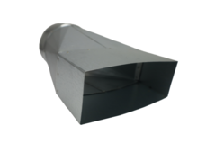 Verloopstuk 220x80 mm naar diameter 160 mm tbv instortkanaal