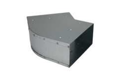 Gegalvaniseerde bocht 45 graden afmetingen 220x80 mm