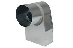 Lepe hoekstuk 220x80 mm naar diameter 125 mm