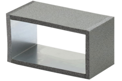 Thermoduct koppelstuk, 220x80 mm, L=100 mm