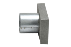 Thermoduct einddeksel 220x80 mm met aansluiting diameter 80 mm