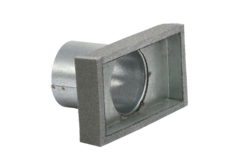 Thermoduct einddeksel 220x80 mm met aansluiting diameter 80 mm