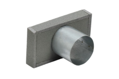 Thermoduct einddeksel 220x80 mm met aansluiting diameter 80 mm