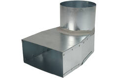 Lepe hoekstuk 220x80 mm naar diameter 150 mm