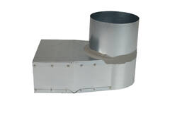 Lepe hoekstuk 220x80 mm naar diameter 150 mm