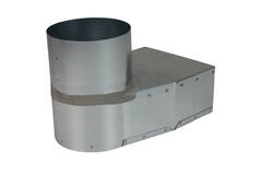 Lepe hoekstuk 220x80 mm naar diameter 160 mm
