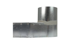 Lepe hoekstuk 220x80 mm naar diameter 160 mm