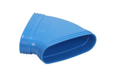 Wavin Ventiza bocht 45 graden PVC ovaal 195x80 mm horizontaal M/M