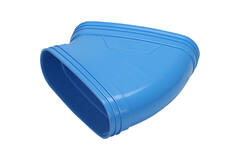 Wavin Ventiza bocht 45 graden PVC ovaal 195x80 mm horizontaal M/M