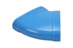Wavin Ventiza bocht 45 graden PVC ovaal 195x80 mm horizontaal M/M