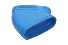Wavin Ventiza bocht 45 graden PVC ovaal 195x80 mm horizontaal M/M