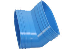 Wavin Ventiza bocht 45 graden PVC ovaal 195x80 mm verticaal M/M