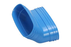 Wavin Ventiza bocht 45 graden PVC ovaal 195x80 mm verticaal M/M