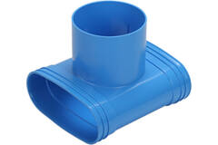 Wavin Ventiza T-stuk PVC ovaal 235x80 mm met diameter 160 mm M/M/M