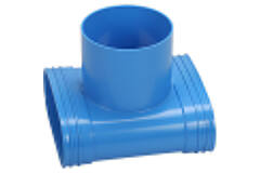 Wavin Ventiza T-stuk PVC ovaal 195x80 mm met diameter 160 mm M/M/M
