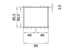 Wavin Ventiza overschuifmof PVC ovaal 235x80 mm M/M