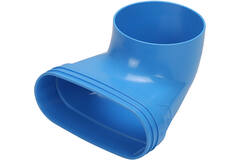 Wavin Ventiza eindstuk 90 graden PVC ovaal 235x80x100 mm met diameter 160 mm M/M