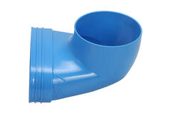 Wavin Ventiza eindstuk 90 graden PVC ovaal 235x80x100 mm met diameter 160 mm M/M