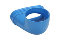 Wavin Ventiza eindstuk 90 graden PVC ovaal 235x80x100 mm met diameter 160 mm M/M