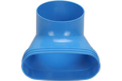 Wavin Ventiza eindstuk 90 graden PVC ovaal 235x80x100 mm met diameter 160 mm M/M