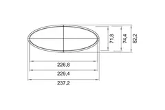 Wavin Ventiza eindkap PVC ovaal kanaal 235x80 mm