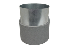 Thermoduct lepe hoekstuk enkel symetrisch 220x80 mm naar diameter 160 mm