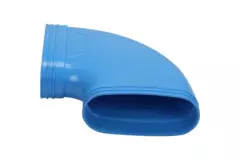 Wavin Ventiza bocht 90 graden PVC ovaal 195x80 mm horizontaal M/M