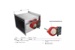 Rooksensor 24V voor rechthoekige brandklep - E-FD A SSA 200x450 24