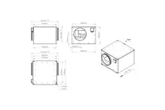Buisventilator 355mm geïsoleerd - ISOR 355 EC K 01