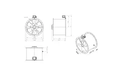 Axiaal 560 mm kanaalventilator - AL 560 D4 04 CFG