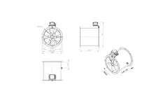 Axiaal 355 mm kanaalventilator - AL 355 D42U 01 CFG