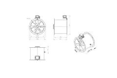 Axiaal 400 mm kanaalventilator - AL 400 D2 03 CFG