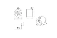Axiaal 400 mm kanaalventilator - AL 400 D4 01 CFG