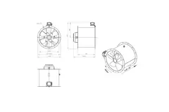 Axiaal 500 mm kanaalventilator - AL 500 D42U 01 CFG