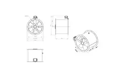 Axiaal 500 mm kanaalventilator - AL 500 D4 03 CFG